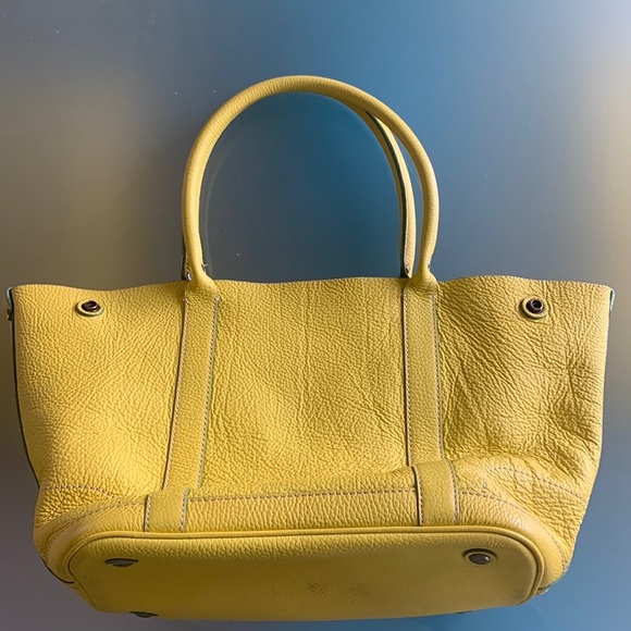 J. Crew Handbags - Borge Garveri J Crew yellow pebbled leather tote handbag